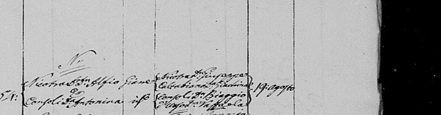 Giarre, Matrimoni 1844, atto 54 — Nicotra D.r D. Alfio